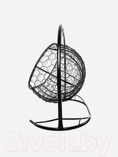 Изображение товара Диван подвесной M-Group Лежебока / 11180404 (с черным ротангом/зеленая подушка)