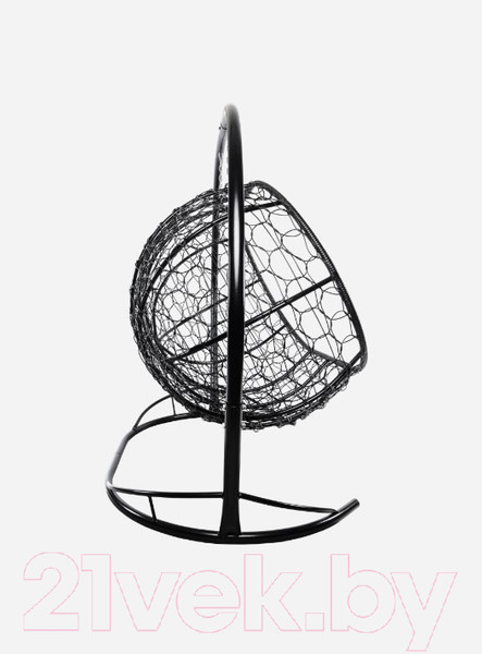 Изображение товара Диван подвесной M-Group Лежебока / 11180408 (с черным ротангом/розовая подушка)