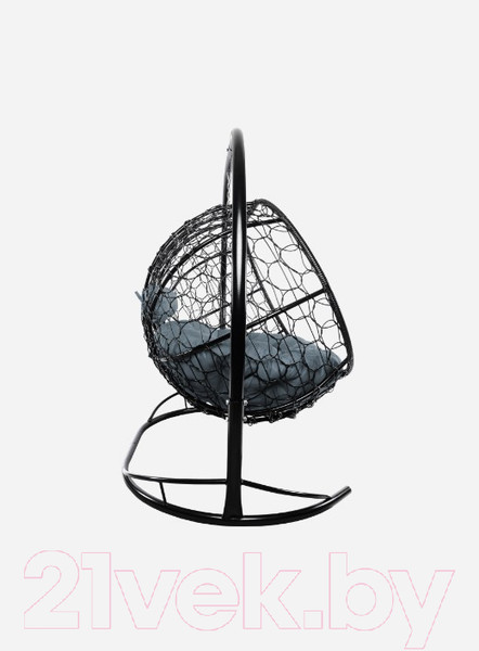 Изображение товара Диван подвесной M-Group Лежебока / 11180409 (с черным ротангом/серая подушка)