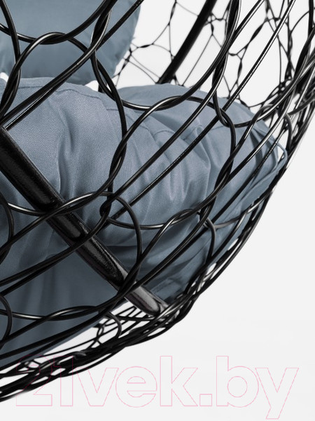 Изображение товара Диван подвесной M-Group Лежебока / 11180409 (с черным ротангом/серая подушка)