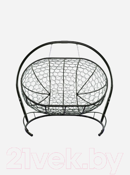 Изображение товара Диван подвесной M-Group Лежебока / 11180410 (с черным ротангом/синяя подушка)