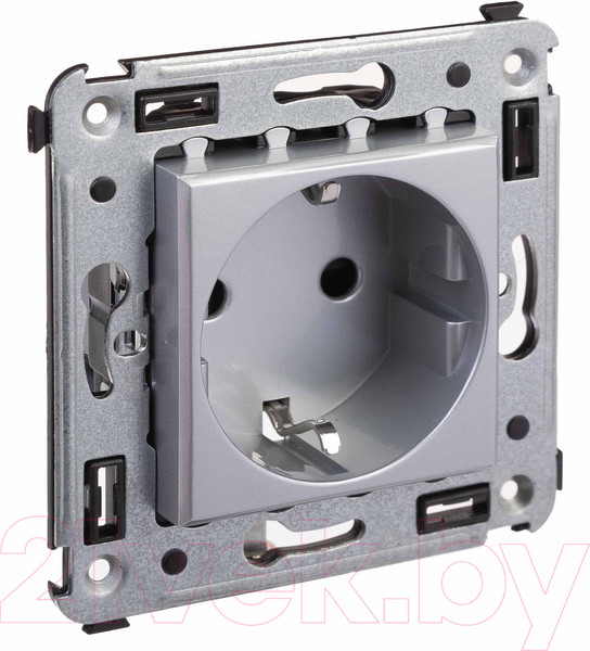 Изображение товара Розетка DKC Avanti 4404003 (закаленная сталь)