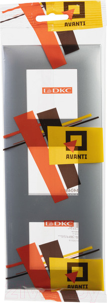 Изображение товара Рамка для выключателей и розеток DKC Avanti 4404906 (закаленная сталь)