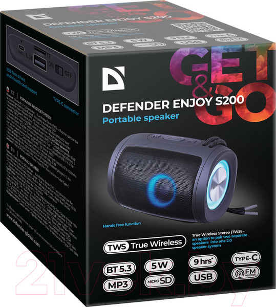 Изображение товара Портативная колонка Defender Enjoy S200 / 65200