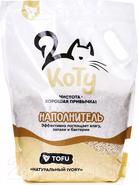 Изображение товара Наполнитель для туалета Коту Ivory (6л/2.5кг)