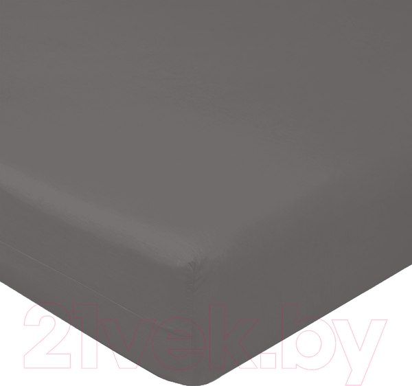 Изображение товара Простыня Luxsonia Поплин на резинке 80x200 / Мр0040-26 (графит)