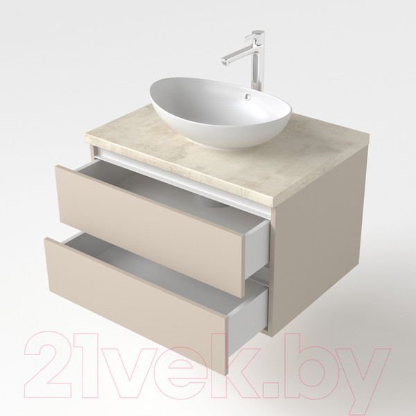 Изображение товара Тумба под умывальник Дабер 002 / Т2.8.0.17Б (бежевый/белый)