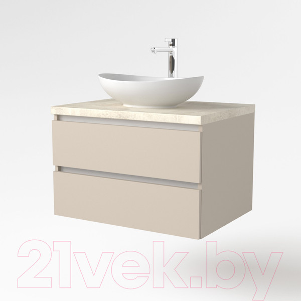Изображение товара Тумба под умывальник Дабер 002 / Т2.8.0.17Б (бежевый/белый)