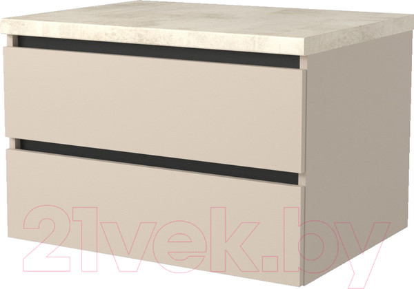 Изображение товара Тумба под умывальник Дабер 002 / Т2.8.0.17Ч (бежевый/черный)