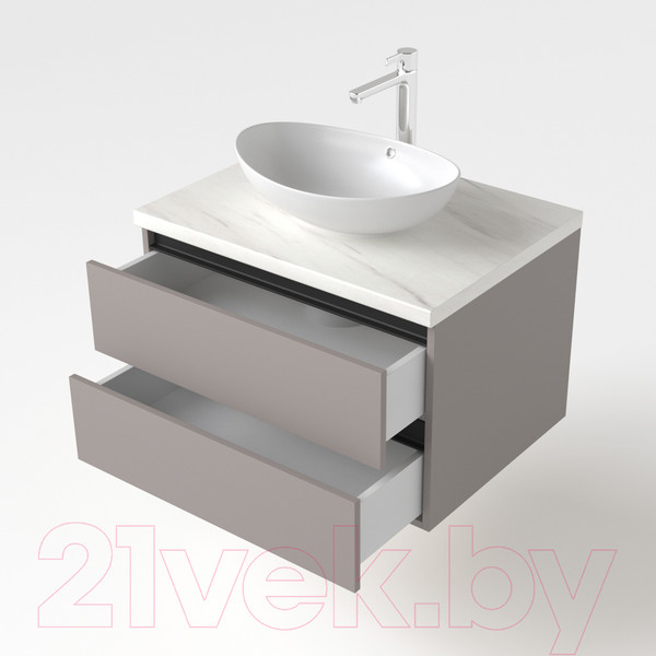 Изображение товара Тумба под умывальник Дабер 002 / Т2.8.0.4Ч (серый/черный)