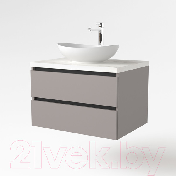 Изображение товара Тумба под умывальник Дабер 002 / Т2.8.0.4Ч (серый/черный)