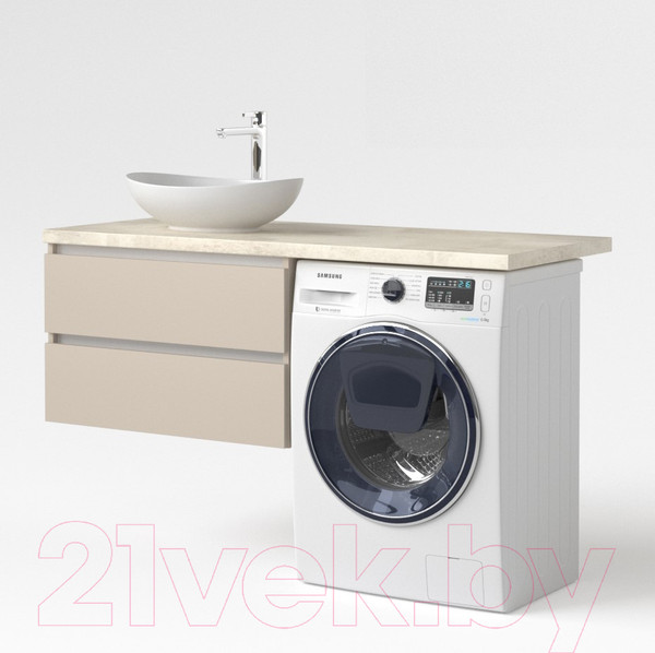 Изображение товара Тумба под умывальник Дабер 003 / Т3.8.0.17Б (бежевый/белый)