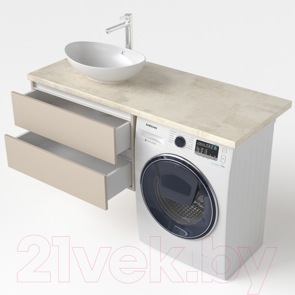 Изображение товара Тумба под умывальник Дабер 003 / Т3.8.0.17Б (бежевый/белый)