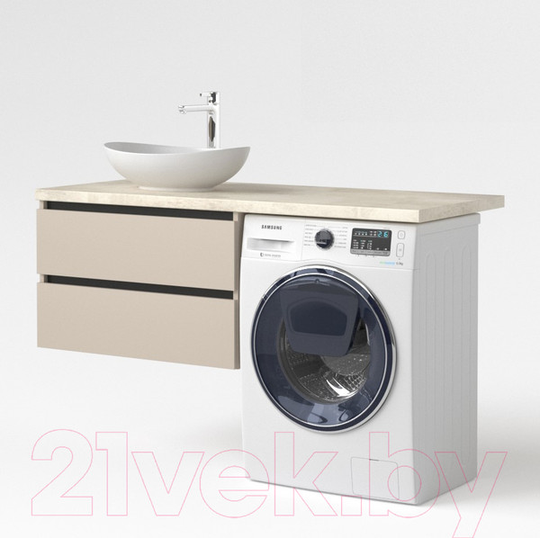Изображение товара Тумба под умывальник Дабер 003 / Т3.8.0.17Ч (бежевый/черный)