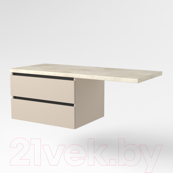 Изображение товара Тумба под умывальник Дабер 003 / Т3.8.0.17Ч (бежевый/черный)