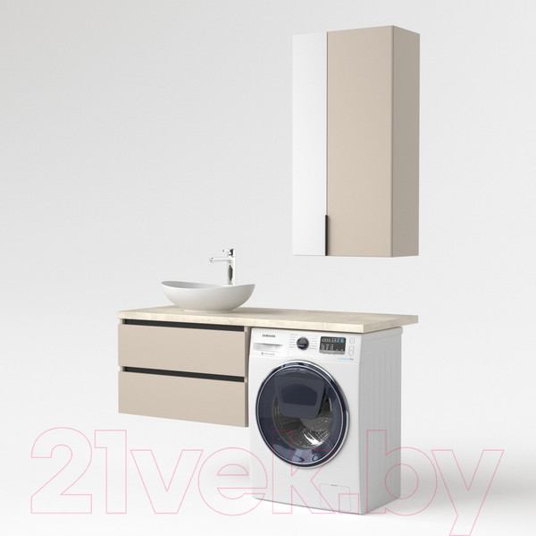 Изображение товара Тумба под умывальник Дабер 003 / Т3.8.0.17Ч (бежевый/черный)