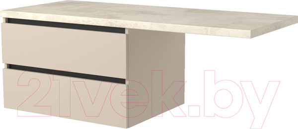 Изображение товара Тумба под умывальник Дабер 003 / Т3.8.0.17Ч (бежевый/черный)