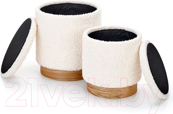 Изображение товара Комплект мягкой мебели Halmar Cancun / V-CH-CANCUN-PUFA (кремовый/натуральный)