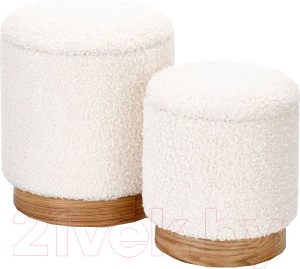 Изображение товара Комплект мягкой мебели Halmar Cancun / V-CH-CANCUN-PUFA (кремовый/натуральный)