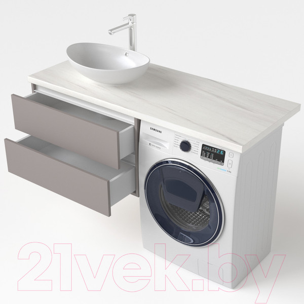 Изображение товара Тумба под умывальник Дабер 003 / Т3.8.0.4Б (серый/белый)