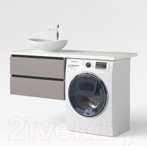 Изображение товара Тумба под умывальник Дабер 003 / Т3.8.0.4Ч (серый/черный)