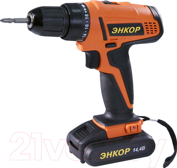 Изображение товара Аккумуляторная дрель-шуруповерт Энкор ДША-2 14.4ЭР/10Л