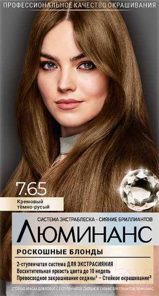Изображение товара Крем-краска для волос Luminance Стойкая 7.65 (кремовый темно-русый)