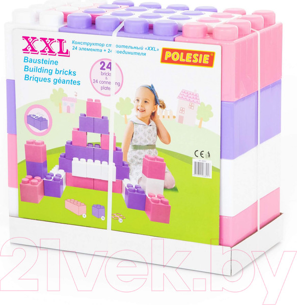 Изображение товара Конструктор Полесье Строительный XXL / 68057 (24эл)