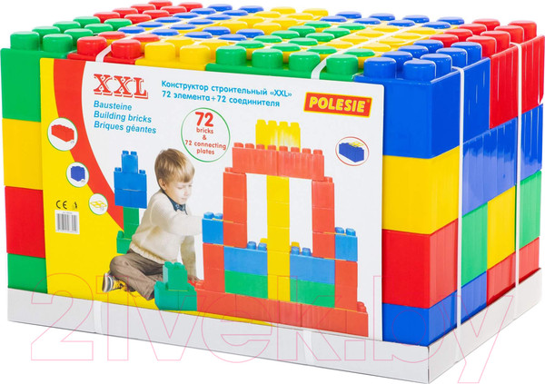 Изображение товара Конструктор Полесье Строительный XXL / 68040 (72эл)
