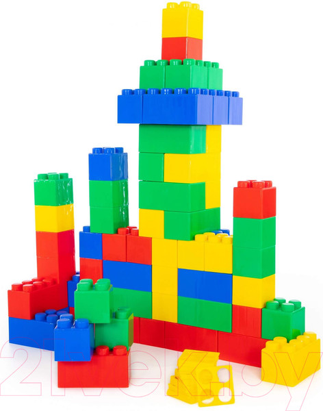 Изображение товара Конструктор Полесье Строительный XXL / 68040 (72эл)