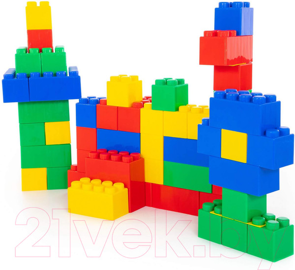 Изображение товара Конструктор Полесье Строительный XXL / 68040 (72эл)