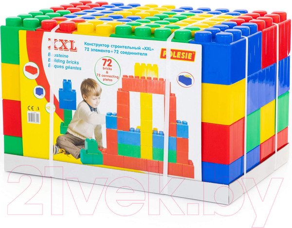 Изображение товара Конструктор Полесье Строительный XXL / 68040 (72эл)