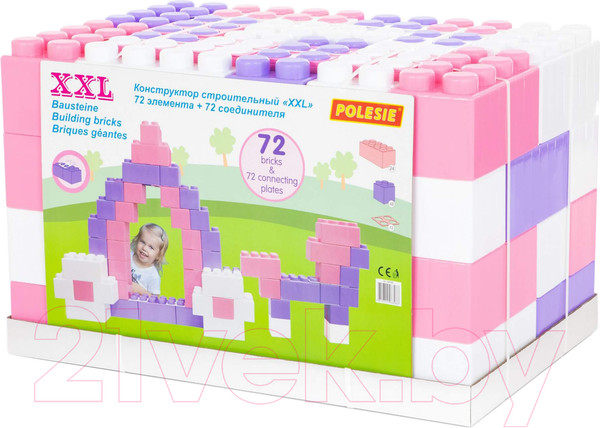 Изображение товара Конструктор Полесье Строительный XXL / 68088 (72эл)