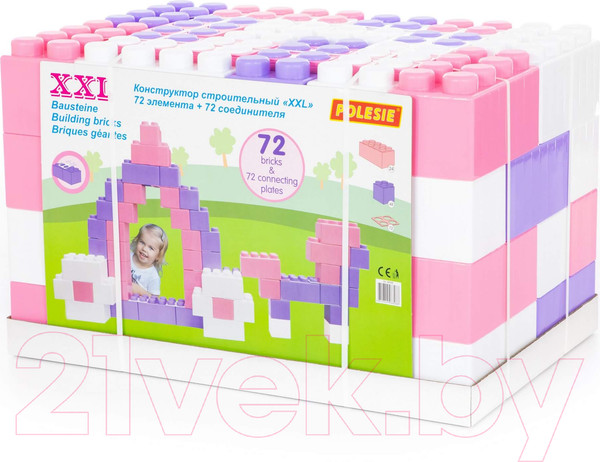 Изображение товара Конструктор Полесье Строительный XXL / 68088 (72эл)