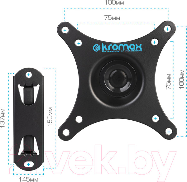 Изображение товара Кронштейн для телевизора Kromax DIX-13 (черный)