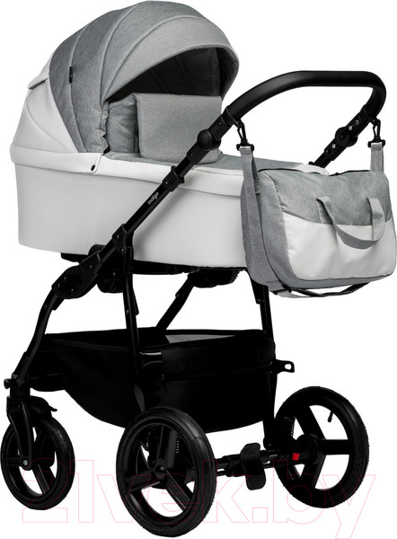 Изображение товара Детская универсальная коляска INDIGO Impulse Eco 2 в 1 (Ie 03, белая кожа/серый)