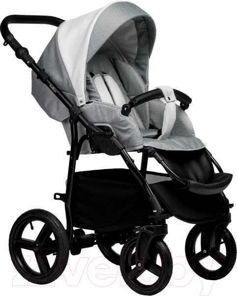 Изображение товара Детская универсальная коляска INDIGO Impulse Eco 2 в 1 (Ie 03, белая кожа/серый)