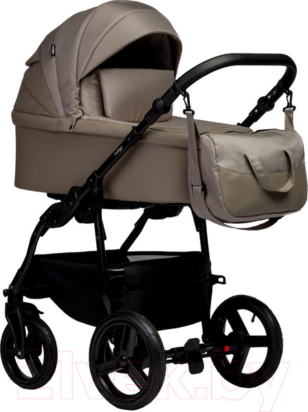 Изображение товара Детская универсальная коляска INDIGO Impulse Eco 2 в 1 (Ie 05, темно-бежевая кожа/темно-бежевый)