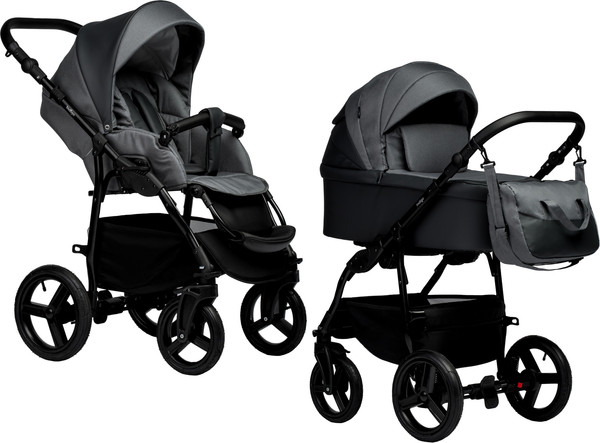 Изображение товара Детская универсальная коляска INDIGO Impulse Eco 2 в 1 (Ie 06, серая кожа/серый)