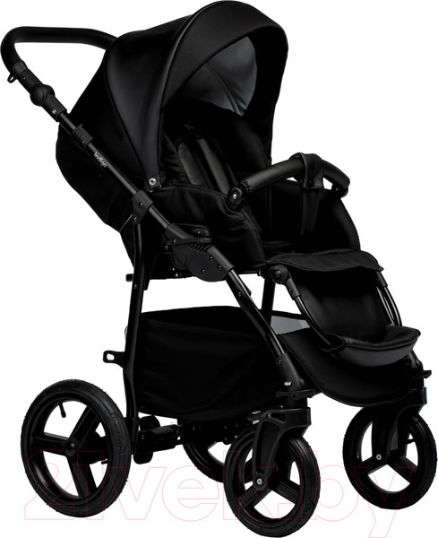 Изображение товара Детская универсальная коляска INDIGO Impulse Eco 2 в 1 (Ie 08, черная кожа/черный)