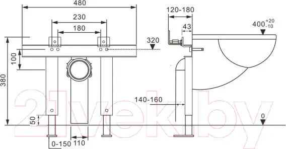 Изображение товара Инсталляция для унитаза Abber AC0102P