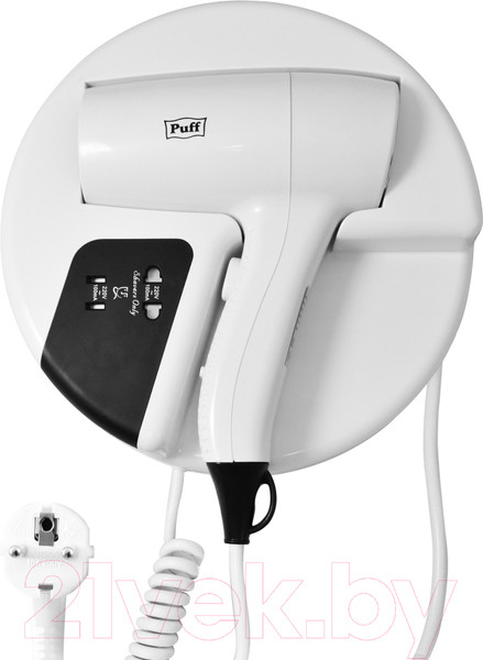 Изображение товара Фен настенный Puff 1202B (белый)