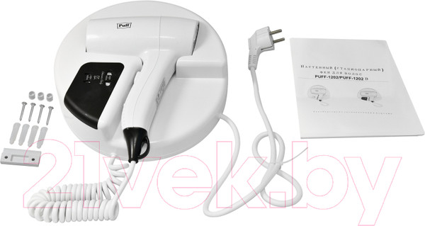 Изображение товара Фен настенный Puff 1202B (белый)