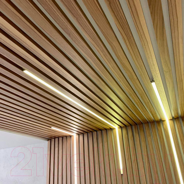 Изображение товара Рейка интерьерная Andlen Decor Г-190 МДФ НФ Акация (2800x28x40мм)