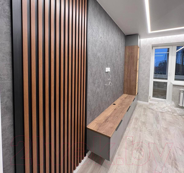 Изображение товара Реечная панель Andlen Decor ПН-37 МДФ Мокка (2800x123x19мм)