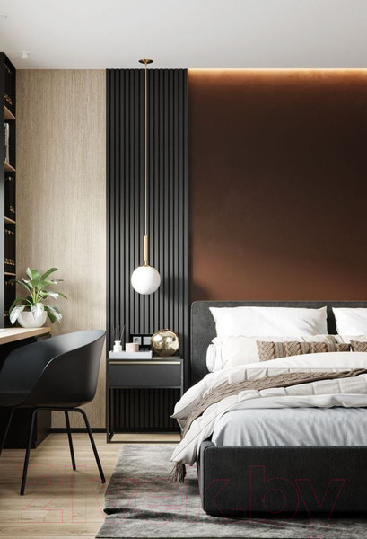 Изображение товара Реечная панель Andlen Decor ПН-37 МДФ Мокка (2800x123x19мм)