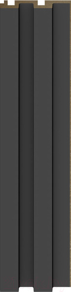 Изображение товара Реечная панель Andlen Decor ПН-37 МДФ Графит (2800x123x19мм)