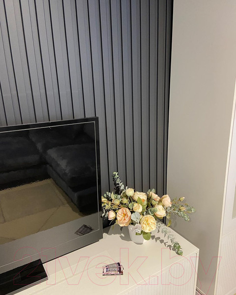 Изображение товара Реечная панель Andlen Decor ПН-37 МДФ Графит (2800x123x19мм)