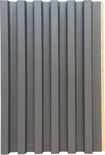 Изображение товара Реечная панель Andlen Decor ПН-38 МДФ Графит (2800x123x12мм)