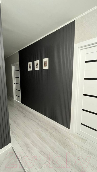 Изображение товара Реечная панель Andlen Decor ПН-43 МДФ Графит (2800x123x12мм)